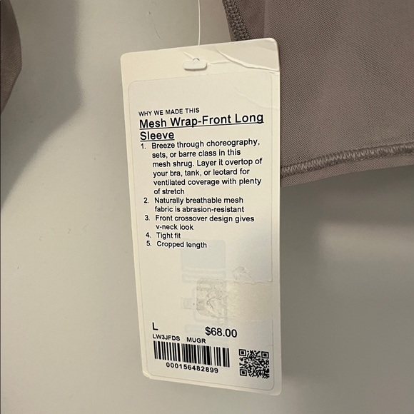 Lululemon Athletica Sheer Gray Crop Top - Picture 2 of 4